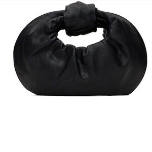346. GIA Studios Black Leather Mini Croissant Bag NWT $390